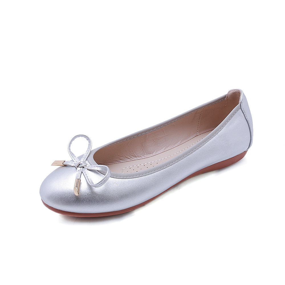 Foldable Ballet Shoes Soft Bottom Gommino Shallow Mouth Work Foreign Trade Cross-border