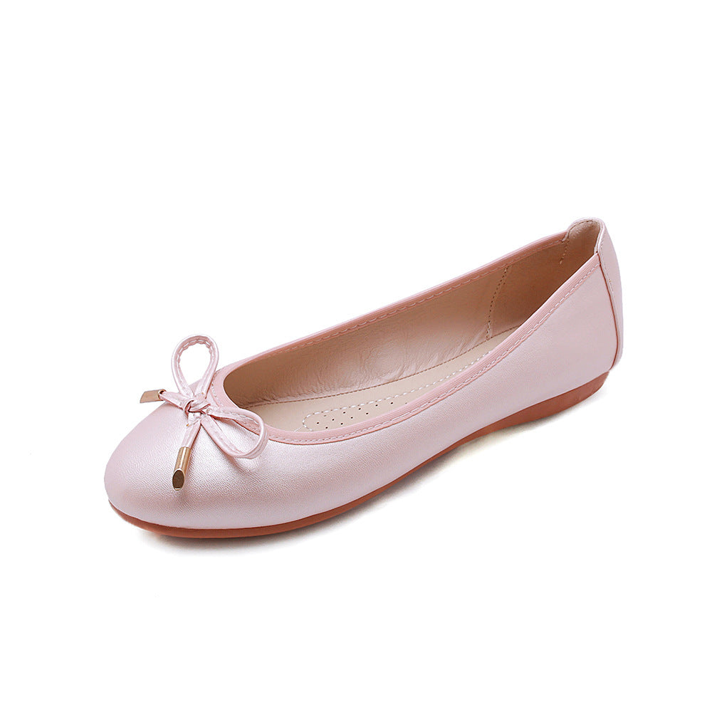 Foldable Ballet Shoes Soft Bottom Gommino Shallow Mouth Work Foreign Trade Cross-border