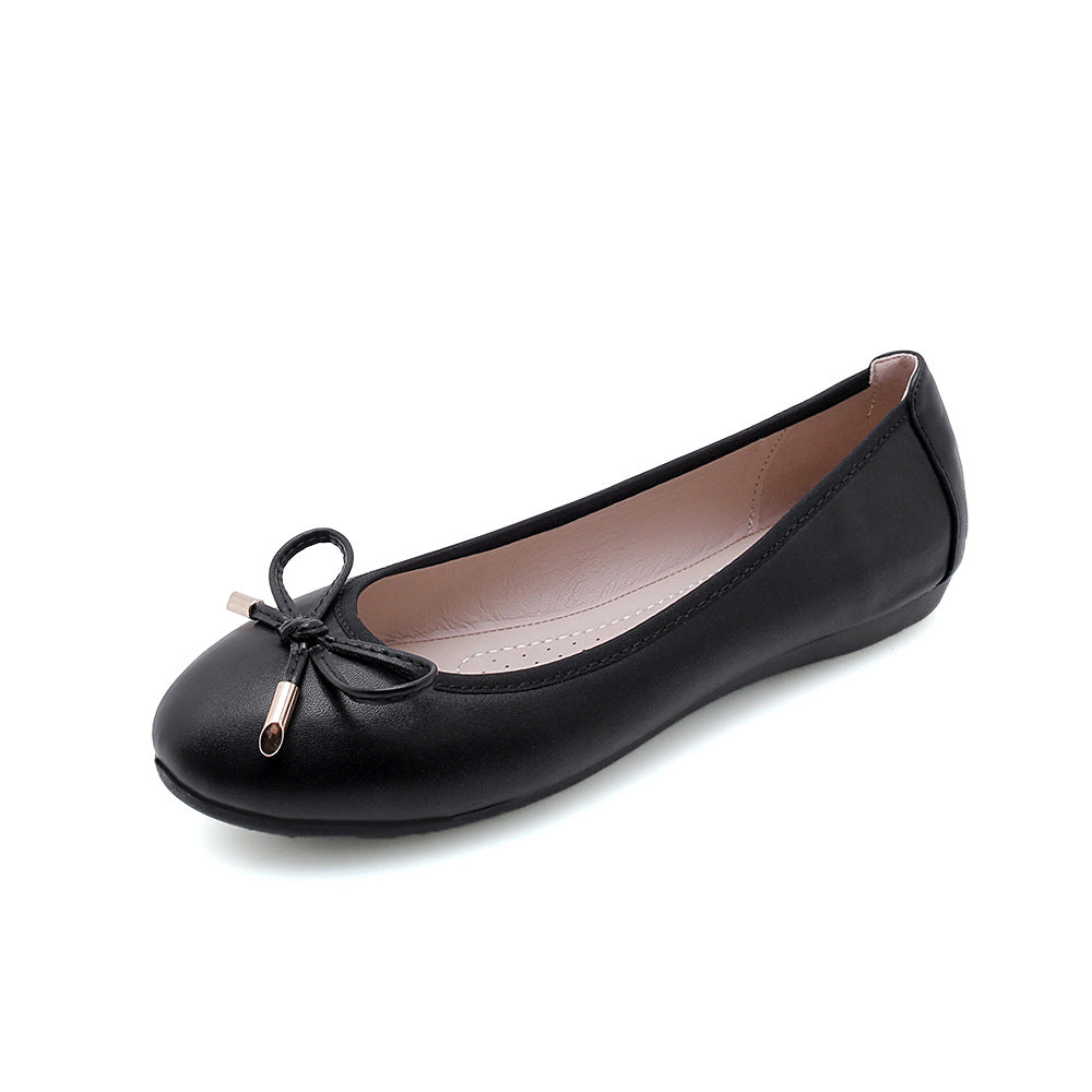 Foldable Ballet Shoes Soft Bottom Gommino Shallow Mouth Work Foreign Trade Cross-border