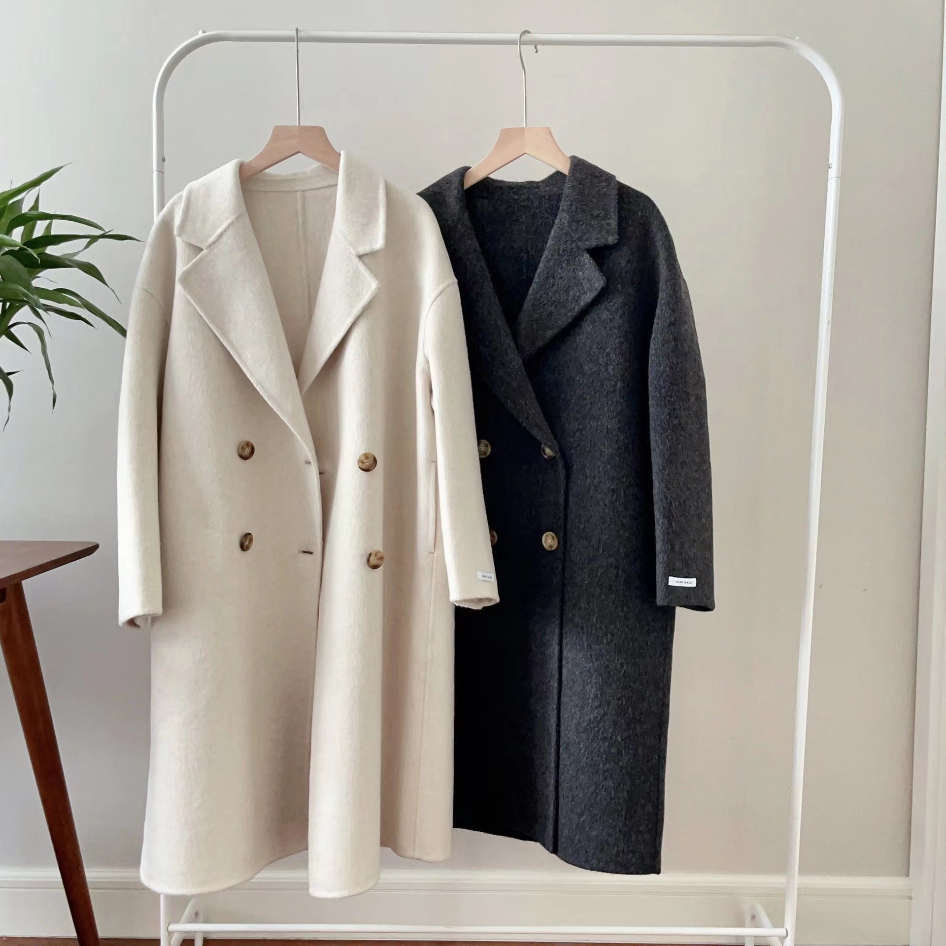 Overcoat Long Wool Reversible Cashmere Coat Mid-length
