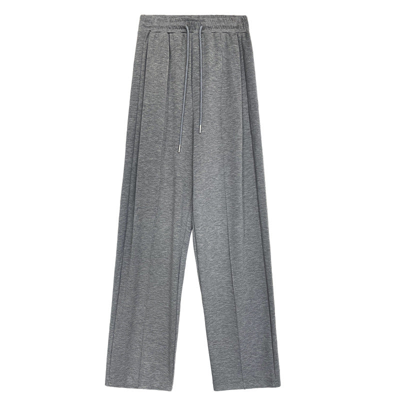 Soft Glutinous Air Layer Sports Trousers Women Loose Casual Elastic Waist
