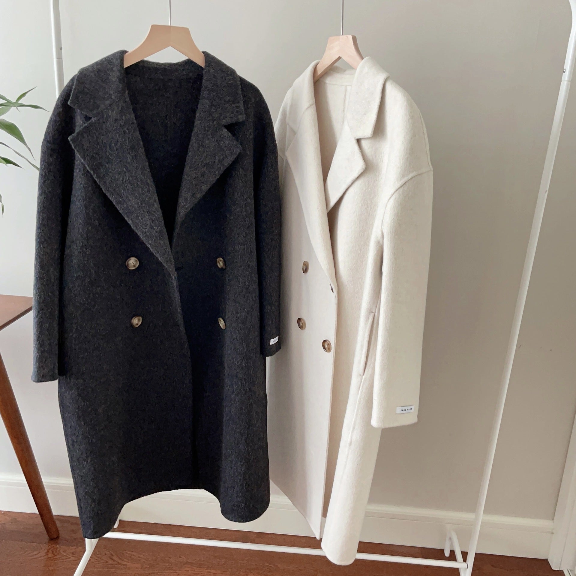Overcoat Long Wool Reversible Cashmere Coat Mid-length