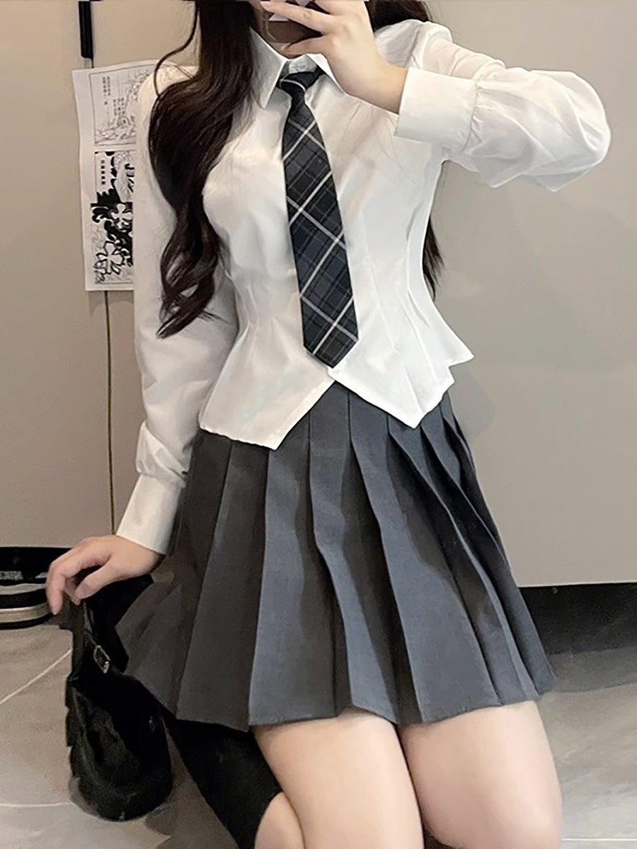 Jk Waist Trimming Shirt Women&
