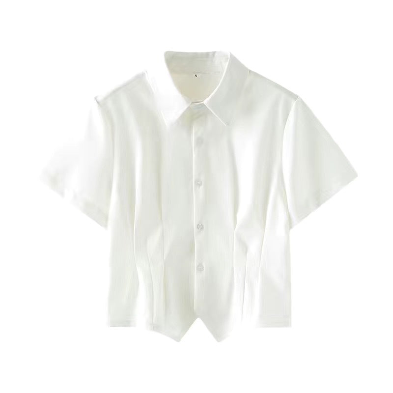 Jk Waist Trimming Shirt Women&