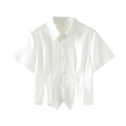 Jk Waist Trimming Shirt Women&