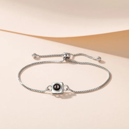 Square Box Push Pull Bracelet Fashion Style