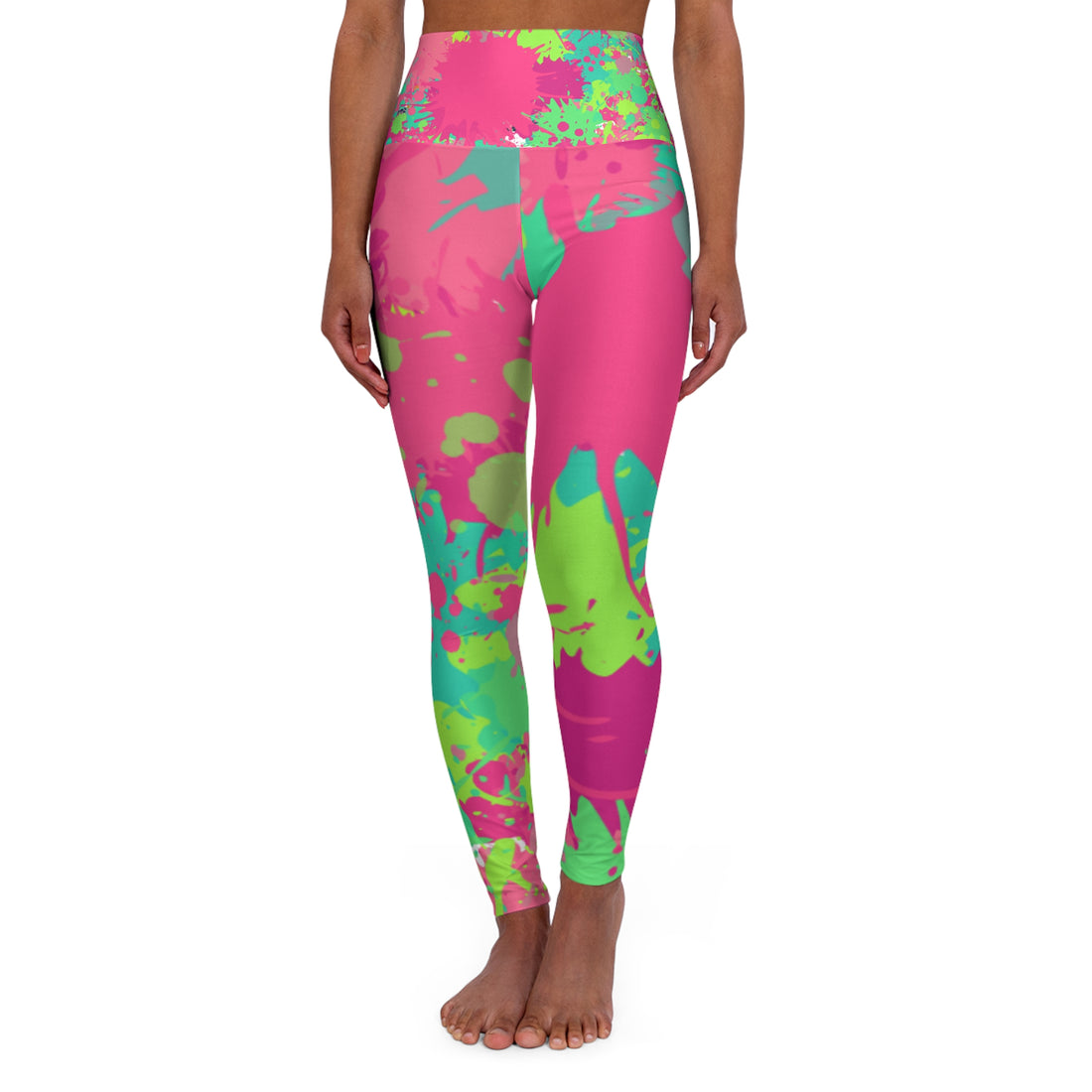 High Waisted Yoga Leggings (AOP)