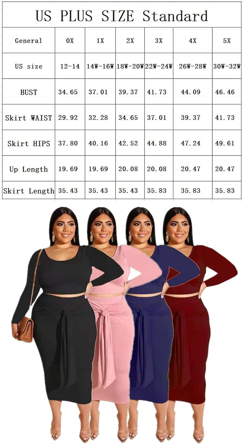 Plus Size Women 2 Piece Outfits Sets Sexy Tracksuit Midi Dress,Sleeveless Tank Top Bodycon Skirts Set Casual Summer