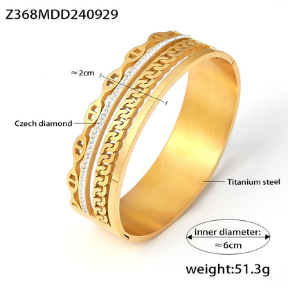 Buckle Bracelet Rhinestone Exaggerated Affordable Luxury Style