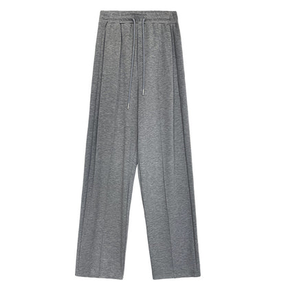 Soft Glutinous Air Layer Sports Trousers Women Loose Casual Elastic Waist