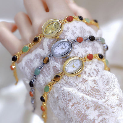 Natural Jade Multi-treasure Bracelet Fu Lu Shou
