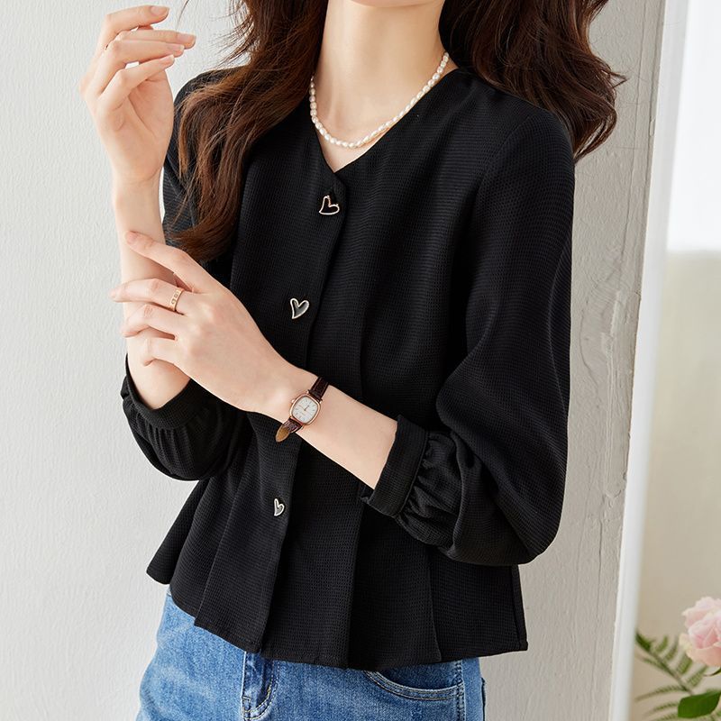 Chic Western Style High-grade Tight Waist Slimming And Short Small Shirt