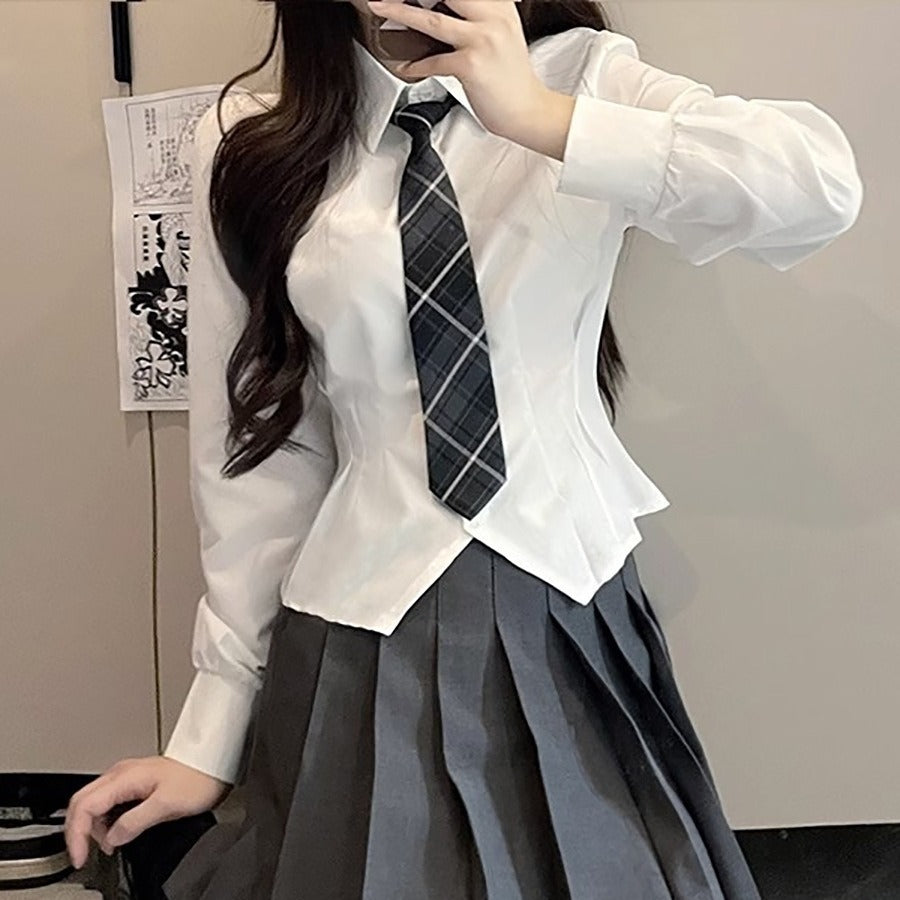 Jk Waist Trimming Shirt Women&