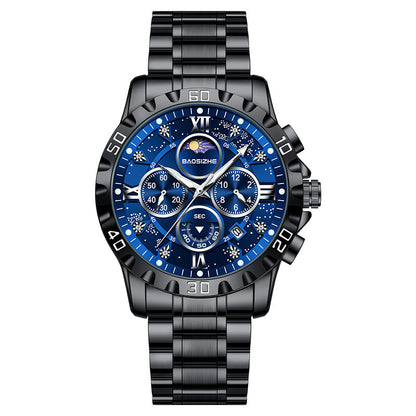 Automatic Non-mechanical Watch Steel Belt Waterproof Quartz Watch Men&