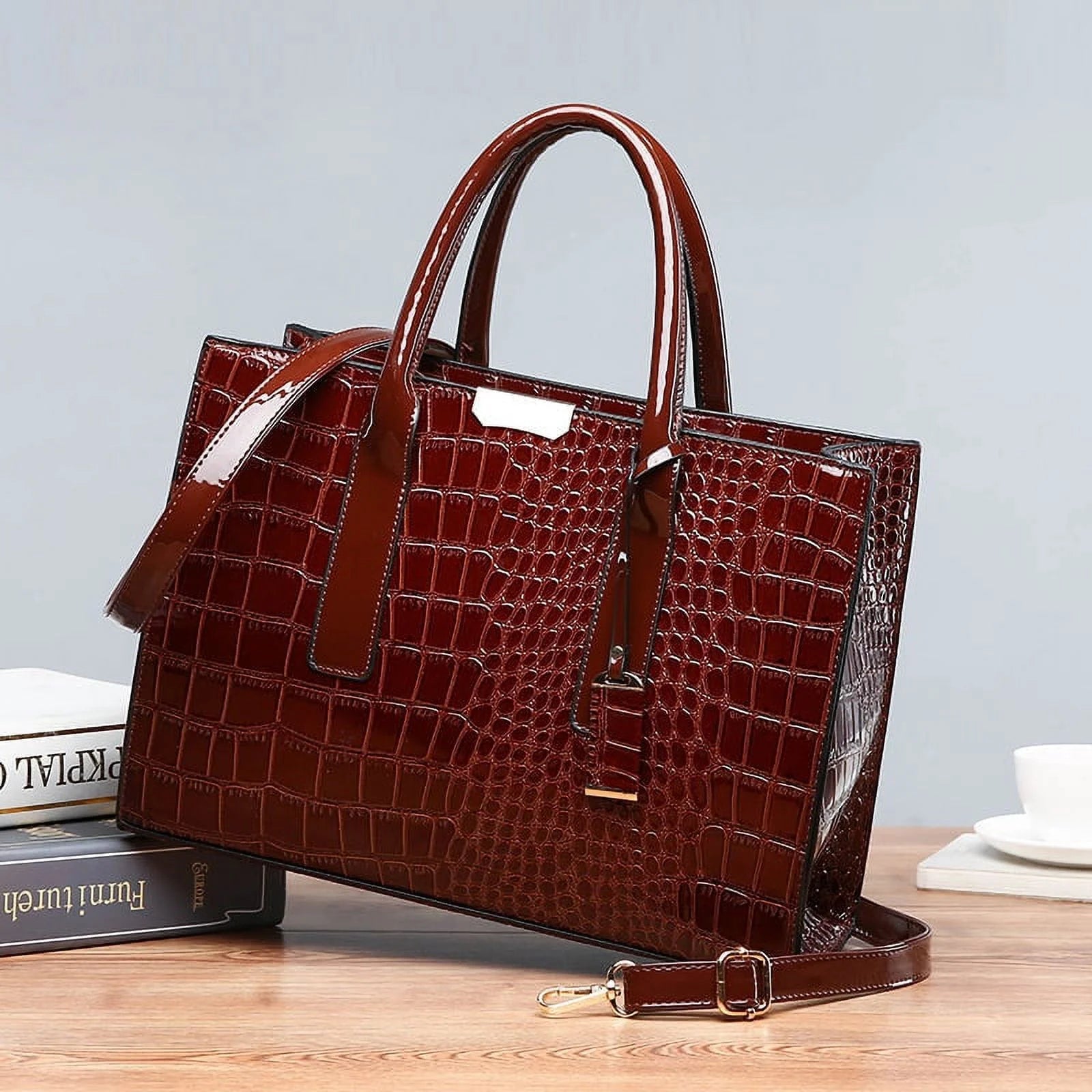 Luxury Handbag Crocodile Pattern Shoulder Bags for Women Vintage Leather Handbags Women Bag Totes Sac a Main Bolsa Feminina